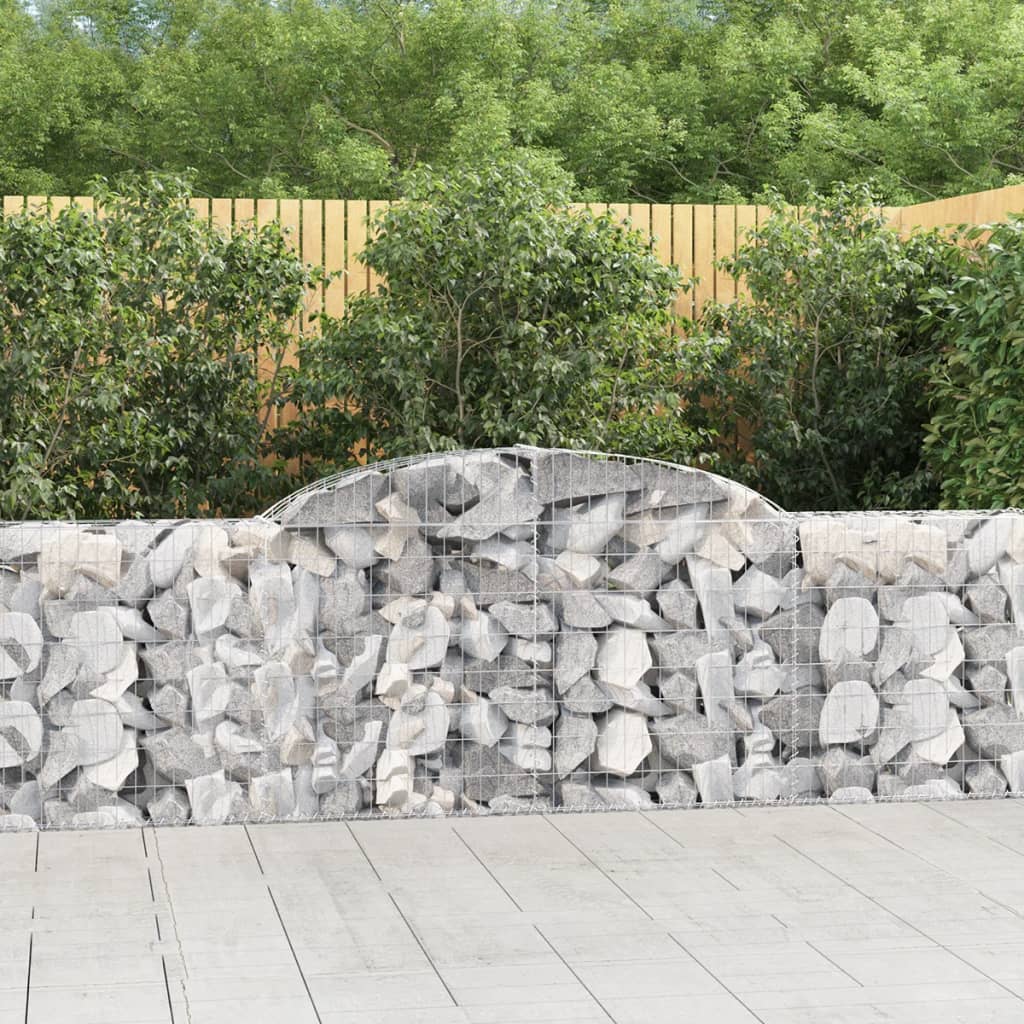 vidaXL Arched Gabion Baskets 3 pcs 118.1"x11.8"x31.5"/39.4" Galvanized Iron - The Savvy ShopperThe Savvy ShopperVidaXLHome & Garden > Lawn & Garden > Gardening > Pots & PlantersvidaXL Arched Gabion Baskets 3 pcs 118.1"x11.8"x31.5"/39.4" Galvanized Iron