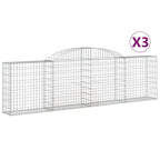 vidaXL Arched Gabion Baskets 3 pcs 118.1"x11.8"x31.5"/39.4" Galvanized Iron - The Savvy ShopperThe Savvy ShopperVidaXLHome & Garden > Lawn & Garden > Gardening > Pots & PlantersvidaXL Arched Gabion Baskets 3 pcs 118.1"x11.8"x31.5"/39.4" Galvanized Iron