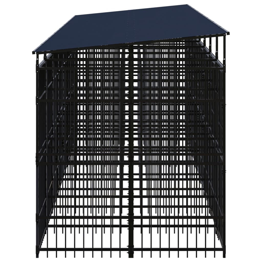 vidaXL Outdoor Dog Kennel with Roof Steel 158.8 ft² - The Savvy ShopperThe Savvy ShopperVidaXLAnimal & Pet Supplies > Pet Supplies > Dog Supplies > Dog Kennels & RunsvidaXL Outdoor Dog Kennel with Roof Steel 158.8 ft²