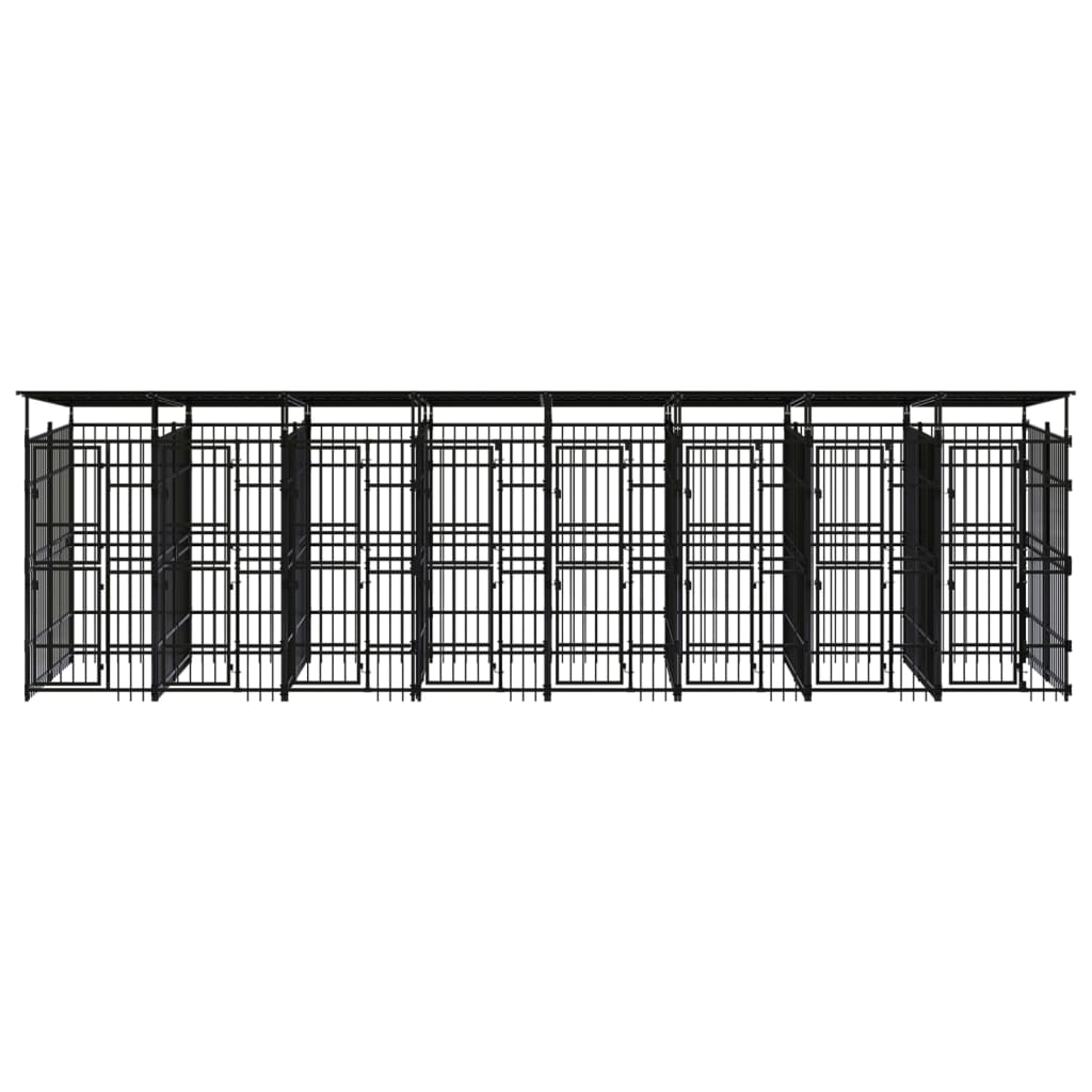 vidaXL Outdoor Dog Kennel with Roof Steel 158.8 ft² - The Savvy ShopperThe Savvy ShopperVidaXLAnimal & Pet Supplies > Pet Supplies > Dog Supplies > Dog Kennels & RunsvidaXL Outdoor Dog Kennel with Roof Steel 158.8 ft²