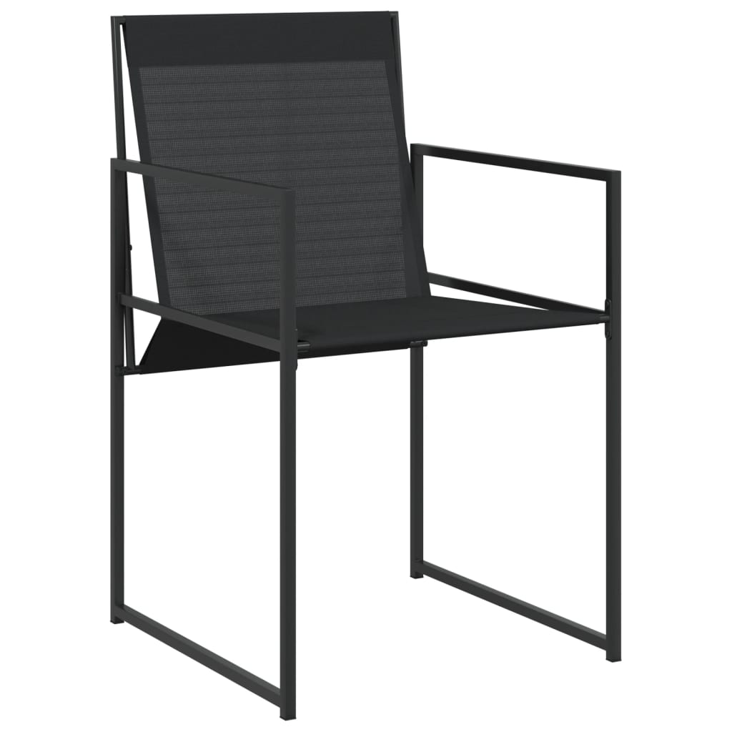 vidaXL Patio Dining Set Table and Chair Garden Outdoor Furniture Black Textilene - The Savvy ShopperThe Savvy ShopperVidaXLFurniture > Outdoor Furniture > Outdoor Furniture SetsvidaXL Patio Dining Set Table and Chair Garden Outdoor Furniture Black Textilene